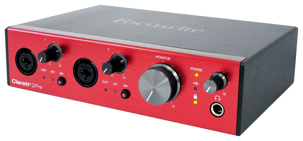 Focusrite Clarett+ 2Pre USB-C Audio Recording Interface, 2 Mic