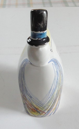 Vintage Midcentury Quadrifoglio Italien Keramik Pelikan Münzbank Buntstift Glasur Milvia? - Bild 4 von 13