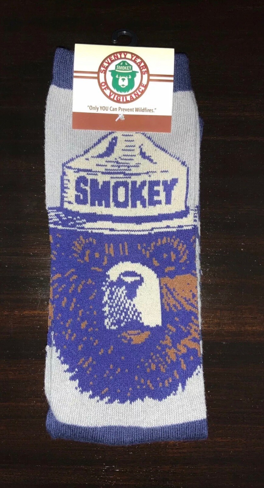 SAOLA CALZINI DISNEY PARKS SMOKEY L'ORSO SOLO TU PUOI PREVENIRE INCENDI SELVAGGI EQUIPAGGIO ADULTI