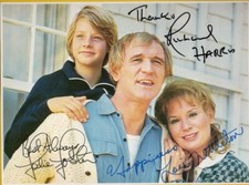 H-RICHARD HARRIS,JODIE FOSTER,LOIS NETTLETON Autographed Photo-ECHOS OF S. W/COA