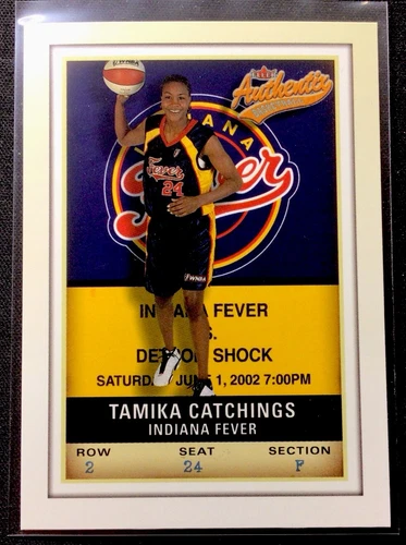 2002 Fleer Authentix #77 WNBA Tamika Catchings! ENN Cards
