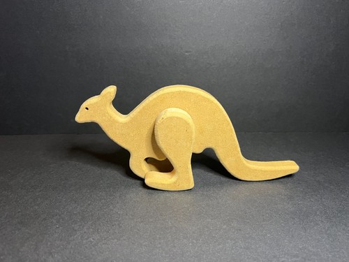 Juguete canguro mecedor de madera australiano raro Geoff 4 x 8,75" - Imagen 4 de 8