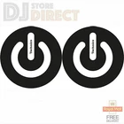 Technics Turntable Slipmats On Off Design Antistatic Black White Decks PAIR