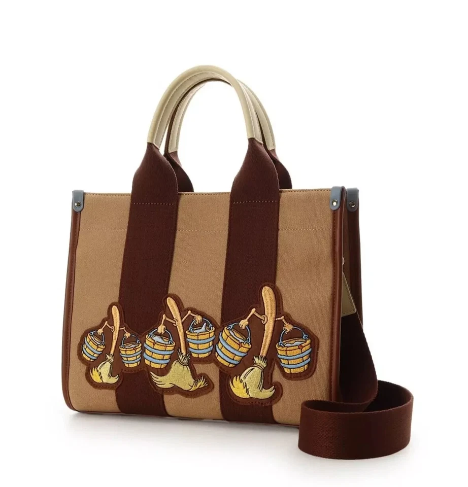 Bolso de Hombro Samantha Thavasa Disney Fantasia Collab Escoba Camel Japón 2025 Foto 2 de 4