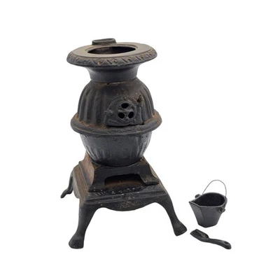 Vintage Price Cast Iron Pot Belly Stove 8" With Ash Bucket and Shovel - Image 1 of 4