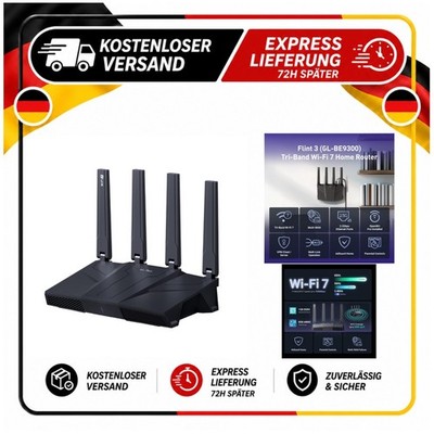 GL.iNet Flint 3 Wi-Fi 7 Tri-Band Router VPN 5x 2,5G LAN