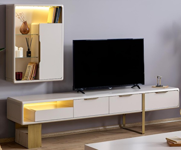 Elegantes Wohnzimmer-Set: Sideboard Und Regal-image