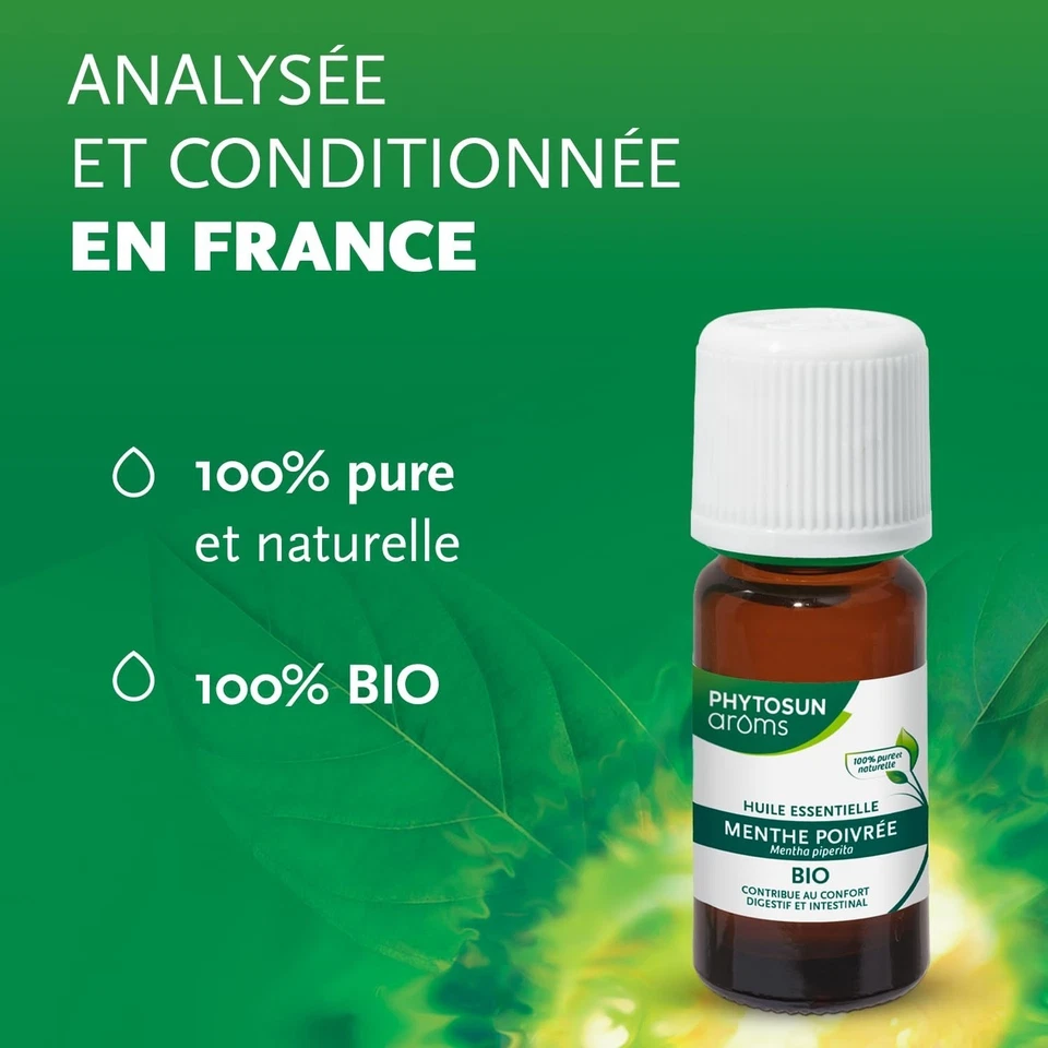 Huile essentielle Menthe poivrée Bio 10 ml Phytosun Arôms - Photo 4/4