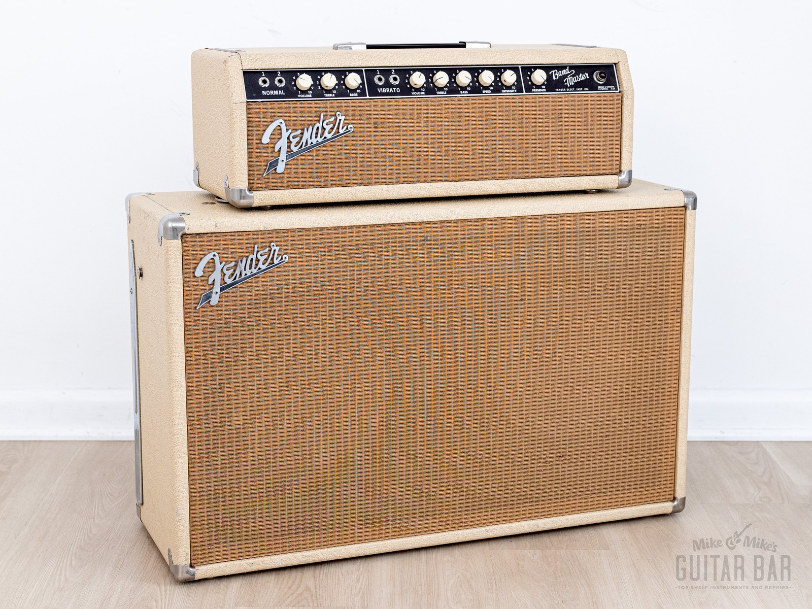 1963 Fender Bandmaster Vintage Pre-CBS Tube Amp Blonde w /  2x12 Cab, Oxford 12L6
