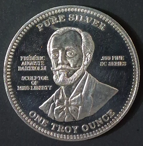 1 oz Silver Round/Medal - 1986 Statue of Liberty – 100 yr. Comm. – Burton Mint