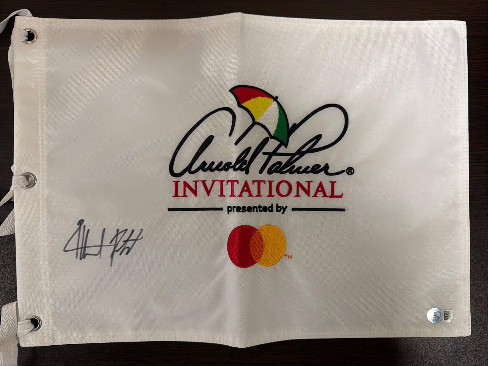 Aldrich Potgieter Autographed Signed Arnold Palmer Invitational Pin Flag Beckett COA 