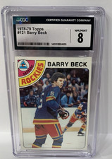 1978-79 Topps #121 Barry Beck Rookie CGC 8 New York Rangers