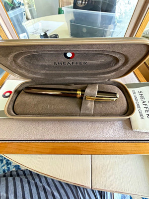 Sheaffer Prelude Fountain Pen Brown  Gold Tone Trim Box + 2 Extra Nibs