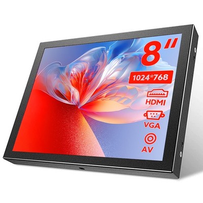 Eyoyo 8in-Metallgehäuse-Monitor Auto-Rückfahr-LCD-Bildschirm HDMI/VGA/AV-Display
