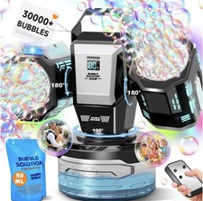 Dual-Motor Rechargeable Bubble Machine 009 w/...