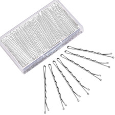 240PCS Silver Bobby Pins with a Box 2.2 Inches Bobby Pins for Gray Hair
