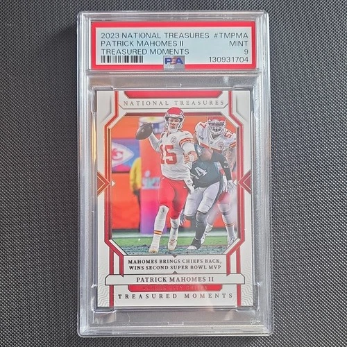 Panini 2023 National Treasures Patrick Mahomes II TM-PMA Treasured PSA 9 Chiefs