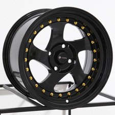 15x8 Vors Vr2 4x108 20 Black Wheels Rims Set4 73.1 15x8 Vors Vr2 4x108 20 Black Wheels Rims Set4 73.1