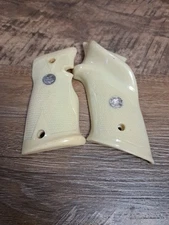 Vtg Franzite White Plastic Grips For Ruger Mk1, Ruger Standard .22 Auto