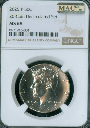 2018 - 2025 P&D KENNEDY HALF's From Sp Wraps 16 coins LAST YEAR 4 current design
