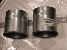 Lot of (2), Nederman Duct, 4 Inch Dia, Galvanized Steel, 22, USA