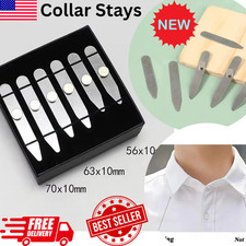 3 Size Metal Collar Stays Set Stainless Steel Shirt Collar Stiffeners Support