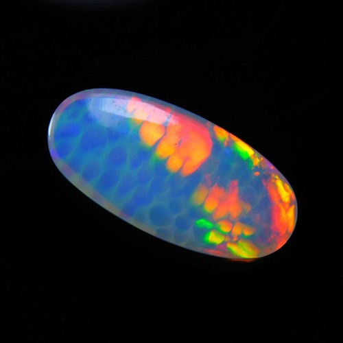 AAA Rare Honeycomb Ethiopian Opal Cabochon Gemstone Size 19.5x9.4x4.1mm 4.2cts - Picture 4 of 4