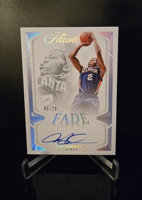 #'d/25 AUTO   JOE JOHNSON SSP 2024-25 Panini Flawless Fade Signatures Silver SP