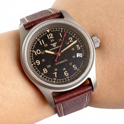 Titanium Pilot Men's Watch Automatic NH35 Ultra Light Sapphire Non-allergic Date
