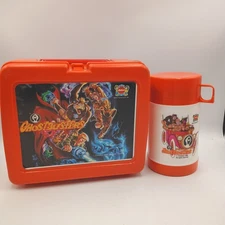 Ghostbusters Lunchbox & Thermos 1986 Filmation Deka Plastics Vintage READ