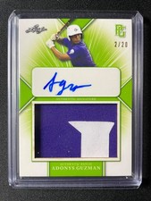 2021 Leaf Perfect Game Adonys Guzman Autographed Patch #2/20 Pirates!!!