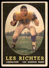 1958 Topps #105 LES RICHTER  Los Angeles Rams  VG-VGEX