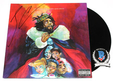 J. COLE SIGNED 'KOD' ALBUM VINYL RECORD LP RAP WORLD DREAMVILLE BECKETT BAS COA
