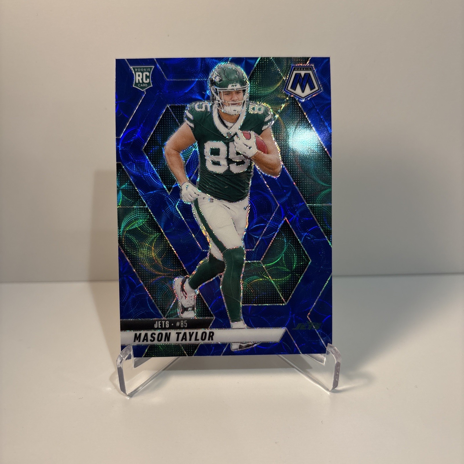 MASON TAYLOR Rookie Blue Scope Prizm 2025 Panini Mosaic #324 (RC) - Jets