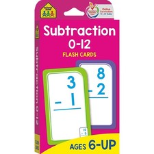 School Zone Subtraction 0-12 Flash Cards