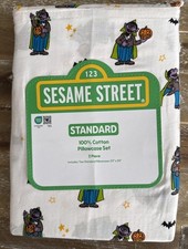 Sesame Street Halloween Pillowcases 2 Pack Standard Size NEW 100 Cotton