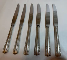 Alvin Chapel Bells 6 sterling silver dinner knives