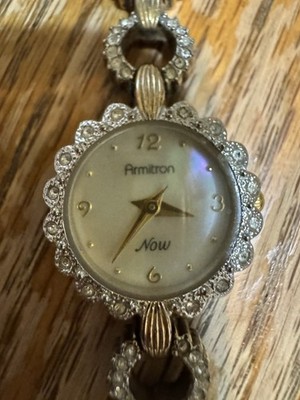 Armitron Now Diamond 75/2345 Quartz Women's Watch Sz. 6  New Battery