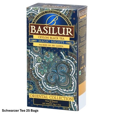 Basilur Oriental Collection Magic Nights Schwarztee 25 Tee beutel 50 g