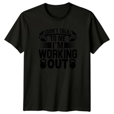 Talk To Me Im Working T-Shirt Gewichtheben Gym Fitness Geburtstag Geschenk