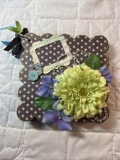 Scrapbook Handmade Chipboard Mini Album w/Tags, Pockets, Embellishments-SO CUTE!