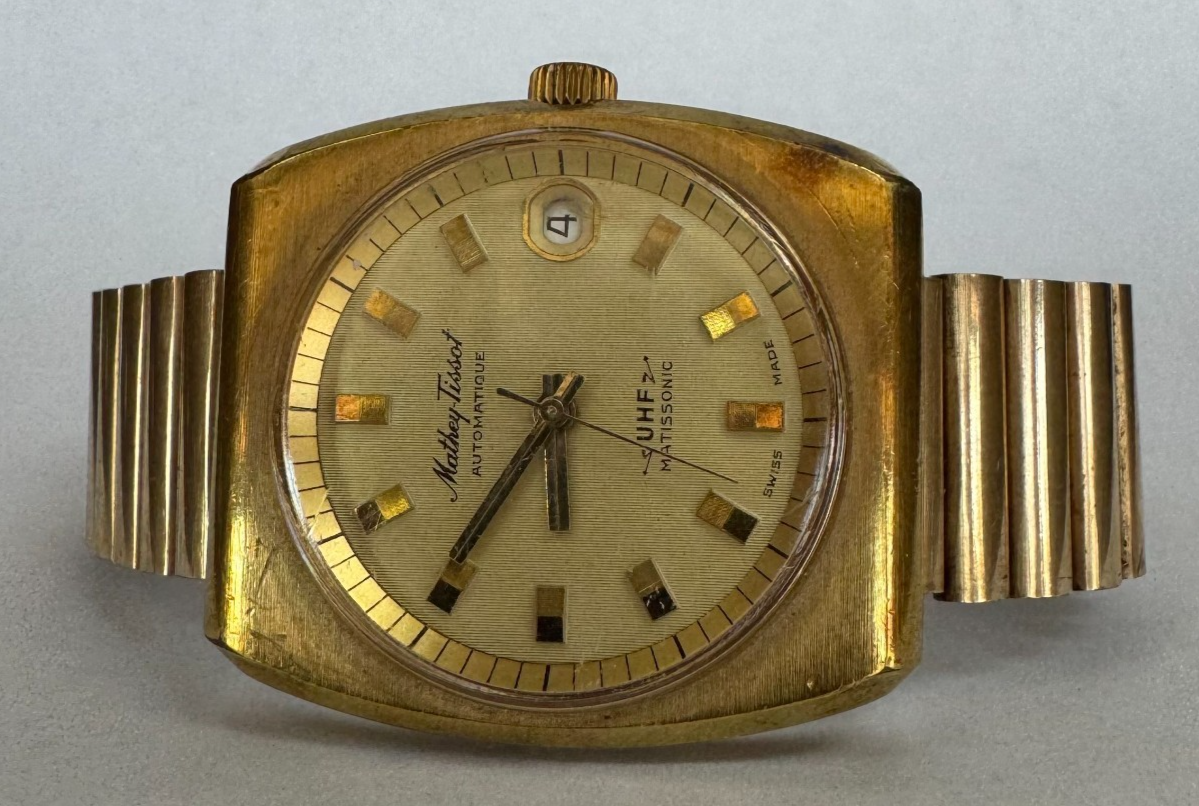 Vintage Mathey - Tissot 18k GP UHF Matissonic Men's Watch [095GRS