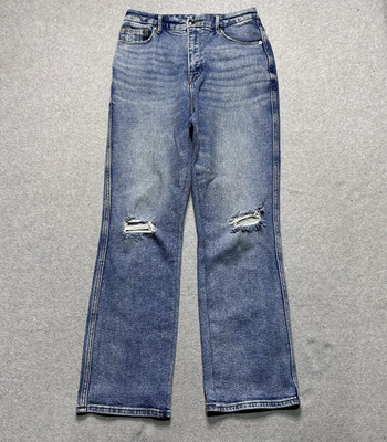 Good American Good Curve Jeans Womens 26 Boot Cut High Rise Distressed Stretch
