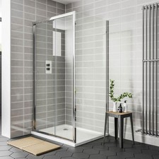 Image of 1100 x 800mm 6mm Sliding Shower Enclosure Optional Shower Tray