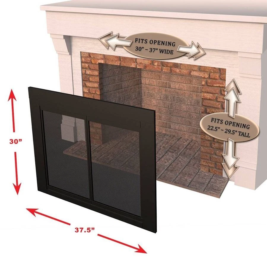 Pleasant Hearth Filmore Fireplace Glass Door 30" H x 37.5" W w/Screen NEW (49F) - Image 3 of 4