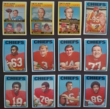 1972 Topps Kansas City Chiefs Low # TEAM SET - 2 Dawson, 2 Otis Taylor, Bell ++
