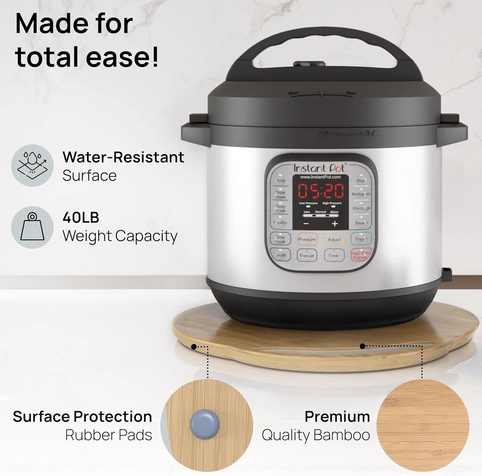 Elegant round Sliding Tray Pressure Cooker, Air Fryer & Heavy Kitchen Appliances - image 4 of 4
