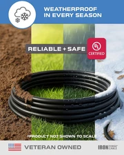 6 Ft Black Extension Cord, 16/3, 6 Foot Extension Cord, 3 Prong, Weatherproof...