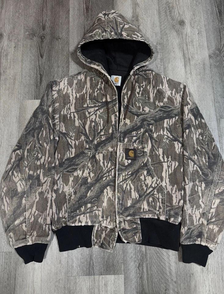 Chaqueta de Colección Carhartt Mossy Oak Camuflada Para Hombre Talla Mediana Rara Pullover Con Capucha Foto 2 de 4