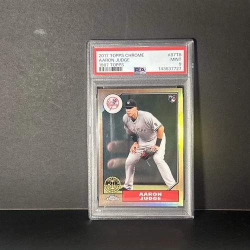 2017 Topps Chrome Aaron Judge 1987 Topps Gold Refractor # 87T8 PSA 9 MINT